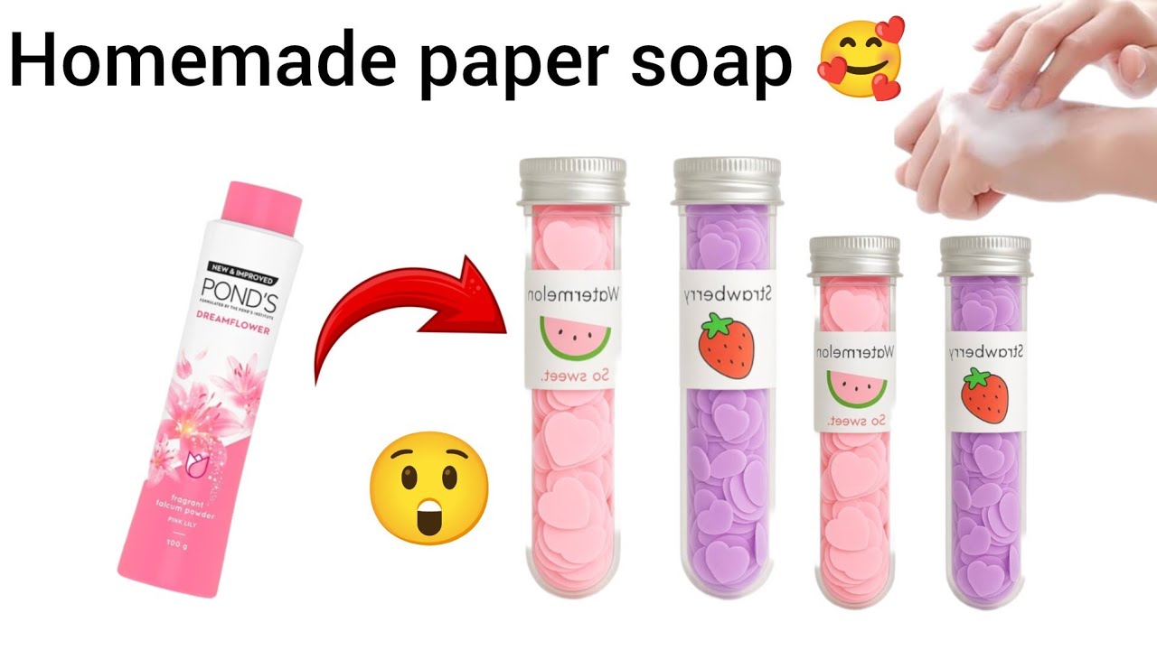 Ghar per bnaye paper soap🥰/paper soap Diy/paper soap making tutorial/how to make diy paper soap#diy 