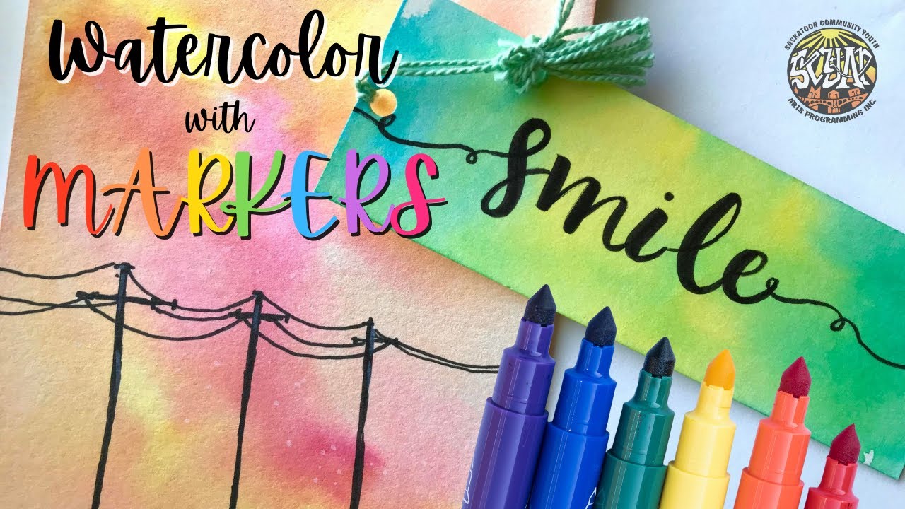 Watercolour with MARKERS | Easy Watercolour Hack | SCYAP Art Centre