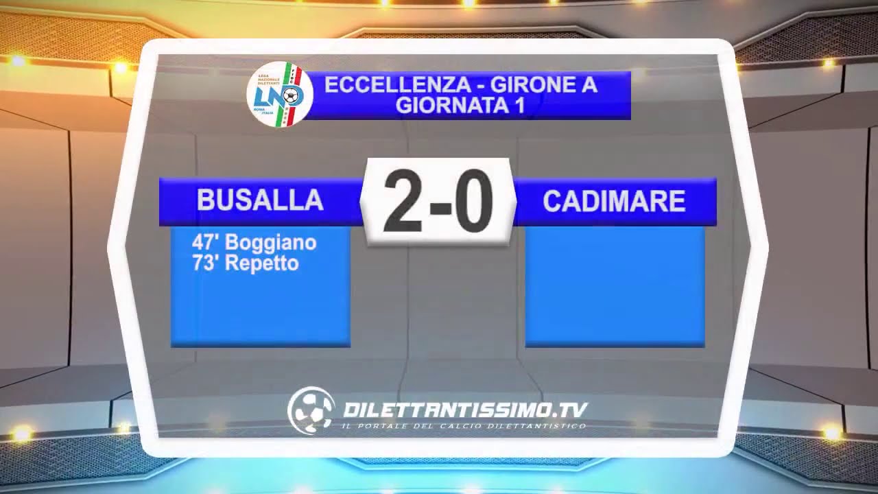 BUSALLA-CADIMARE 2-0 1&ordf; giornata Eccellenza girone B 04/10/2020