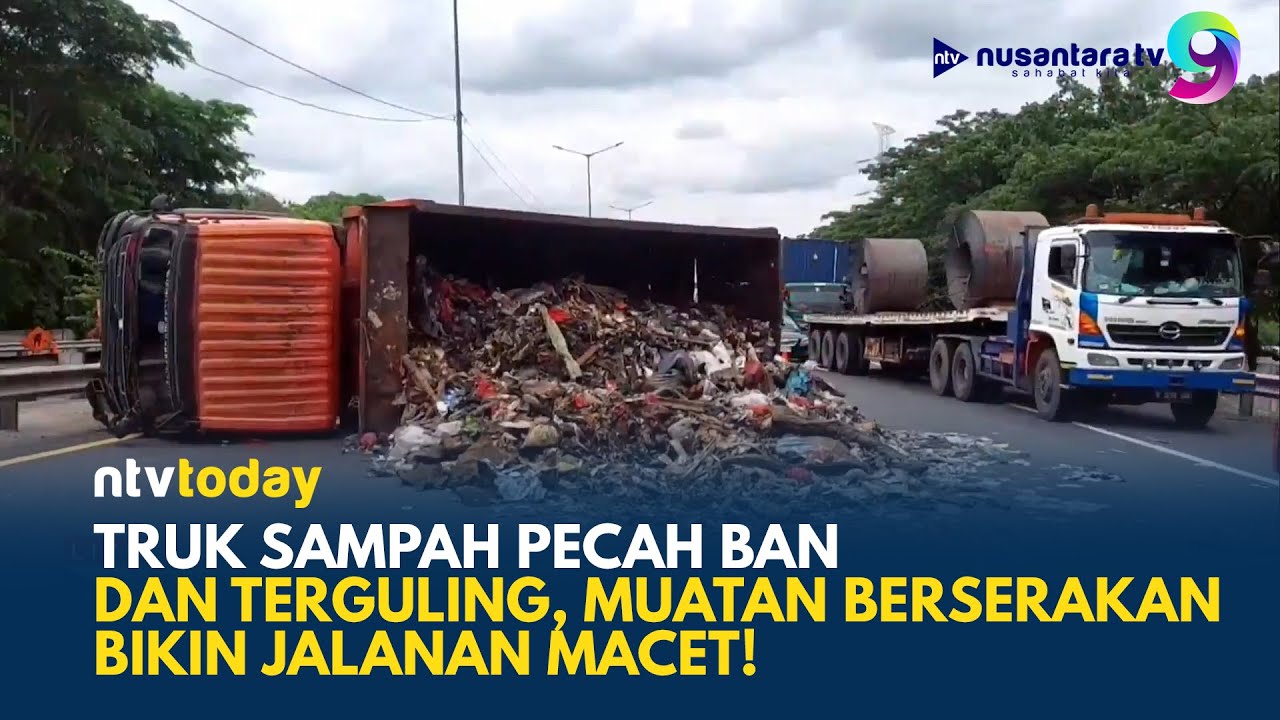 MERINDING! Pecah Ban Akibatkan Kecelakaan Truk Sampah DKI Jakarta di Tol Cakung | NTV TODAY
