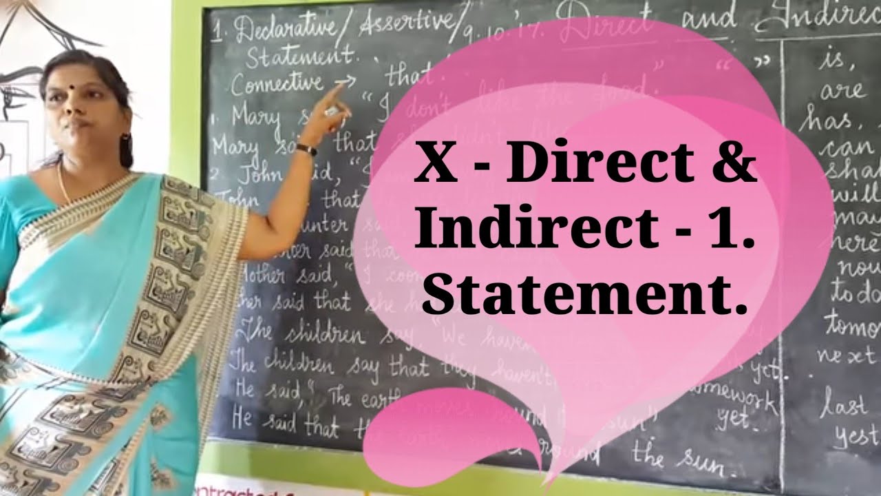 Direct and Indirect speech. ( 1. Statement )