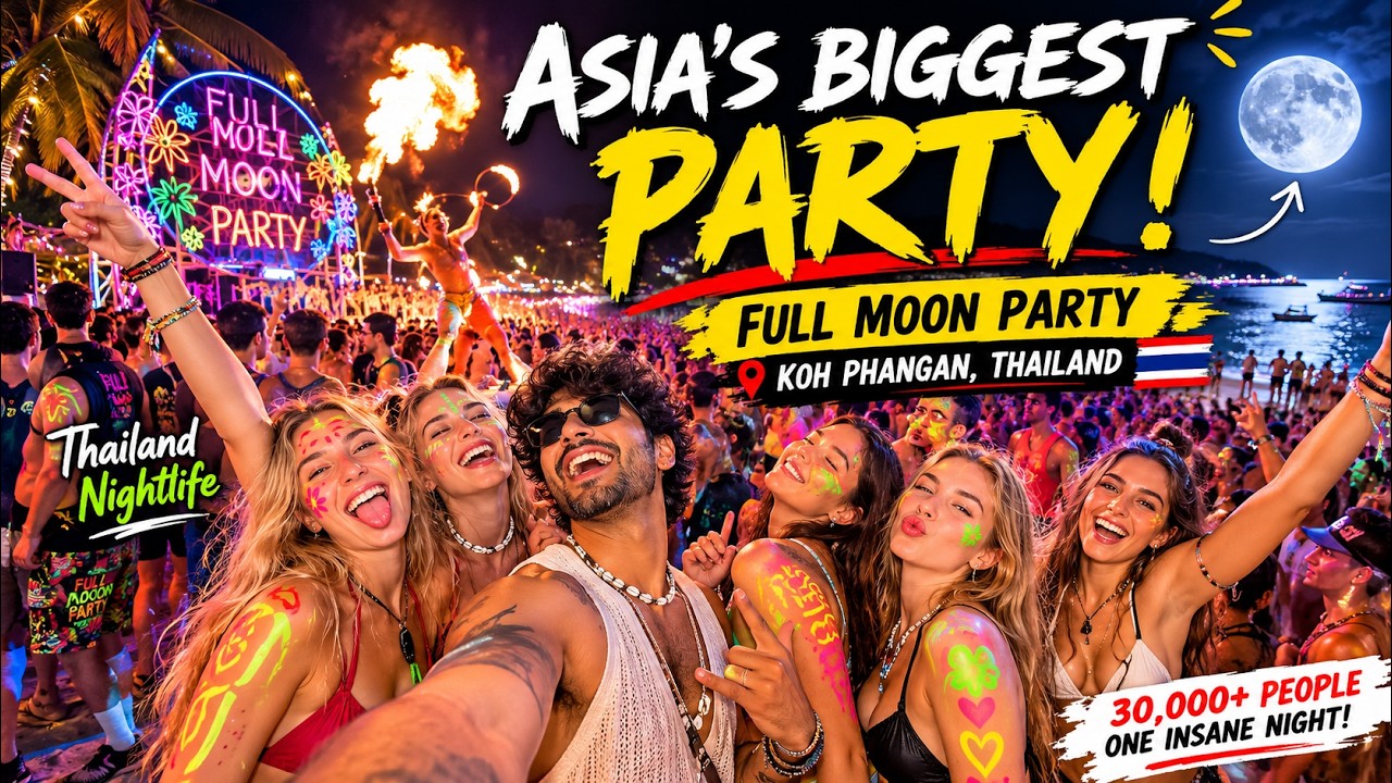 Full Moon Party Koh Phangan 2026 | The World's Most Famous Beach Party | Koh Phangan Thailand 🇹🇭