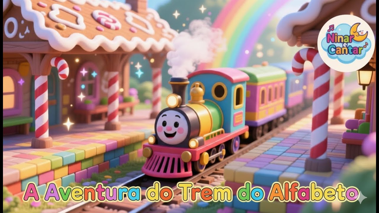 🚂 A Aventura do Trem do Alfabeto | Música Infantil do ABC | Aprender Brincando