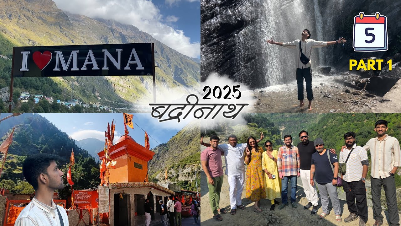 Mandal to Mana Village | Narsinh Mandir | Hanuman Chatti | Kedarnath Badrinath 2025 | Day 5 Part 1