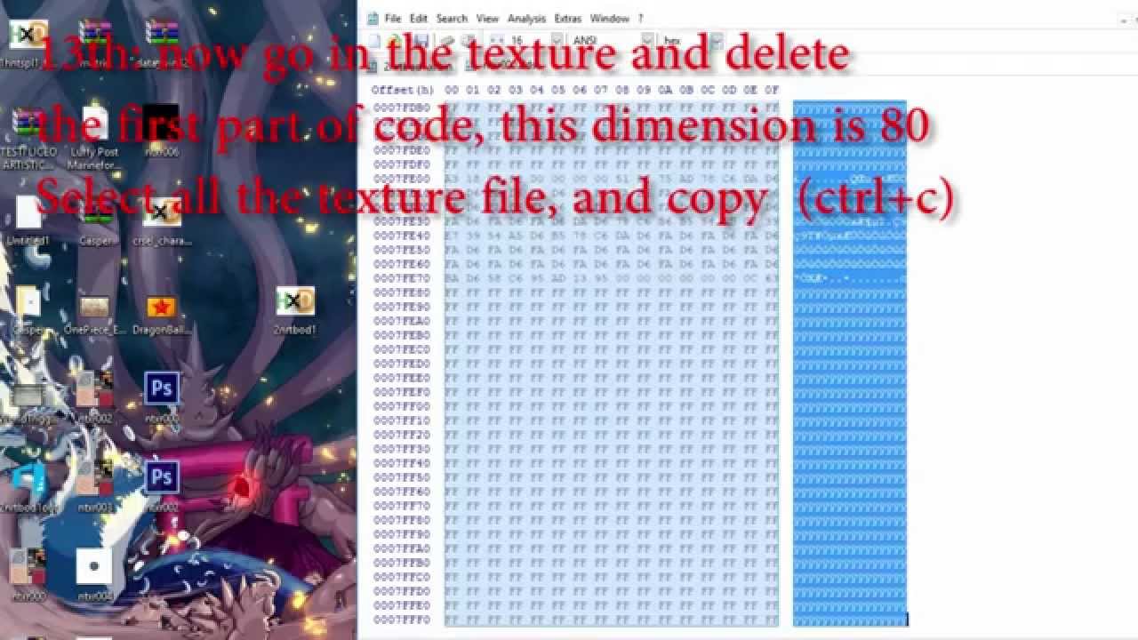 NSUNSR (PC) TUTORIAL TEXTURE MOD VIA XFBIN