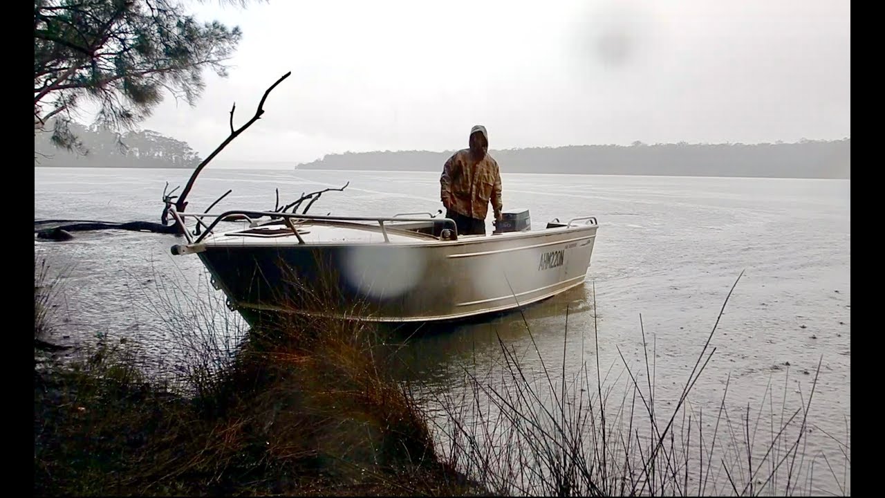 Solo Boat camping -- Wet Weather Window