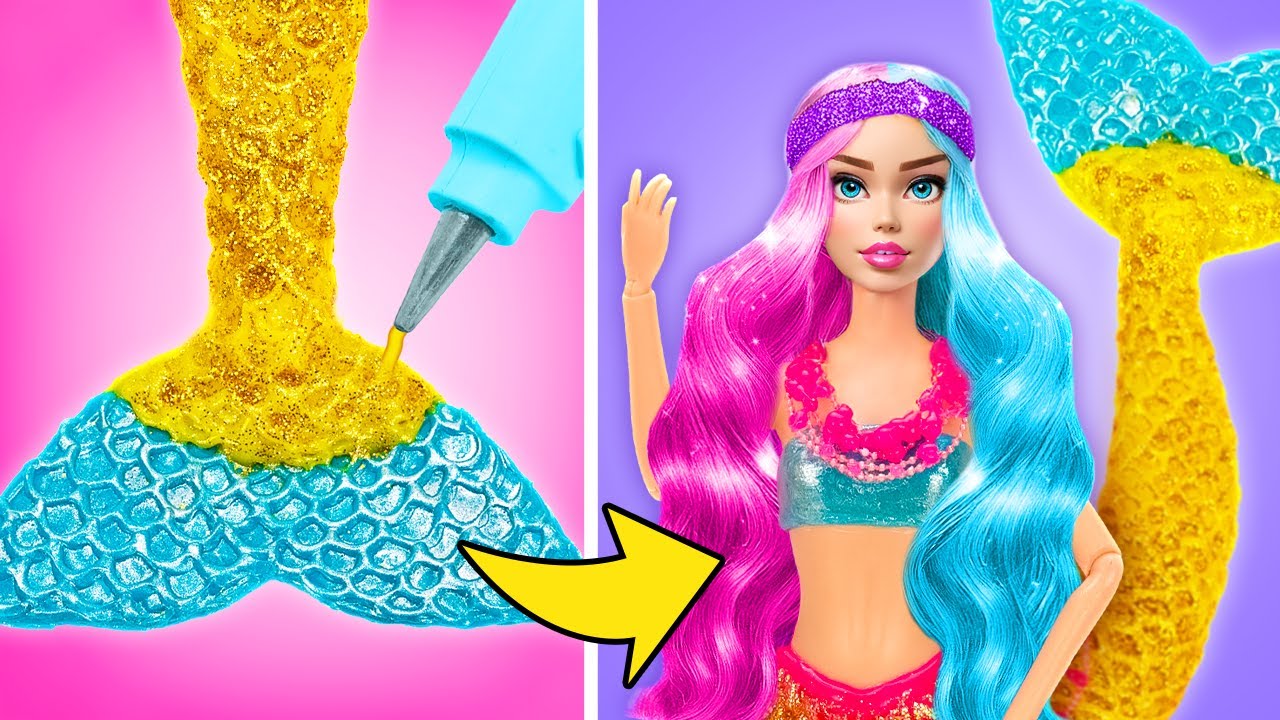 De boneca a sereia 🧜&zwj;♀️: Transforma&ccedil;&atilde;o divertida e f&aacute;cil 💖