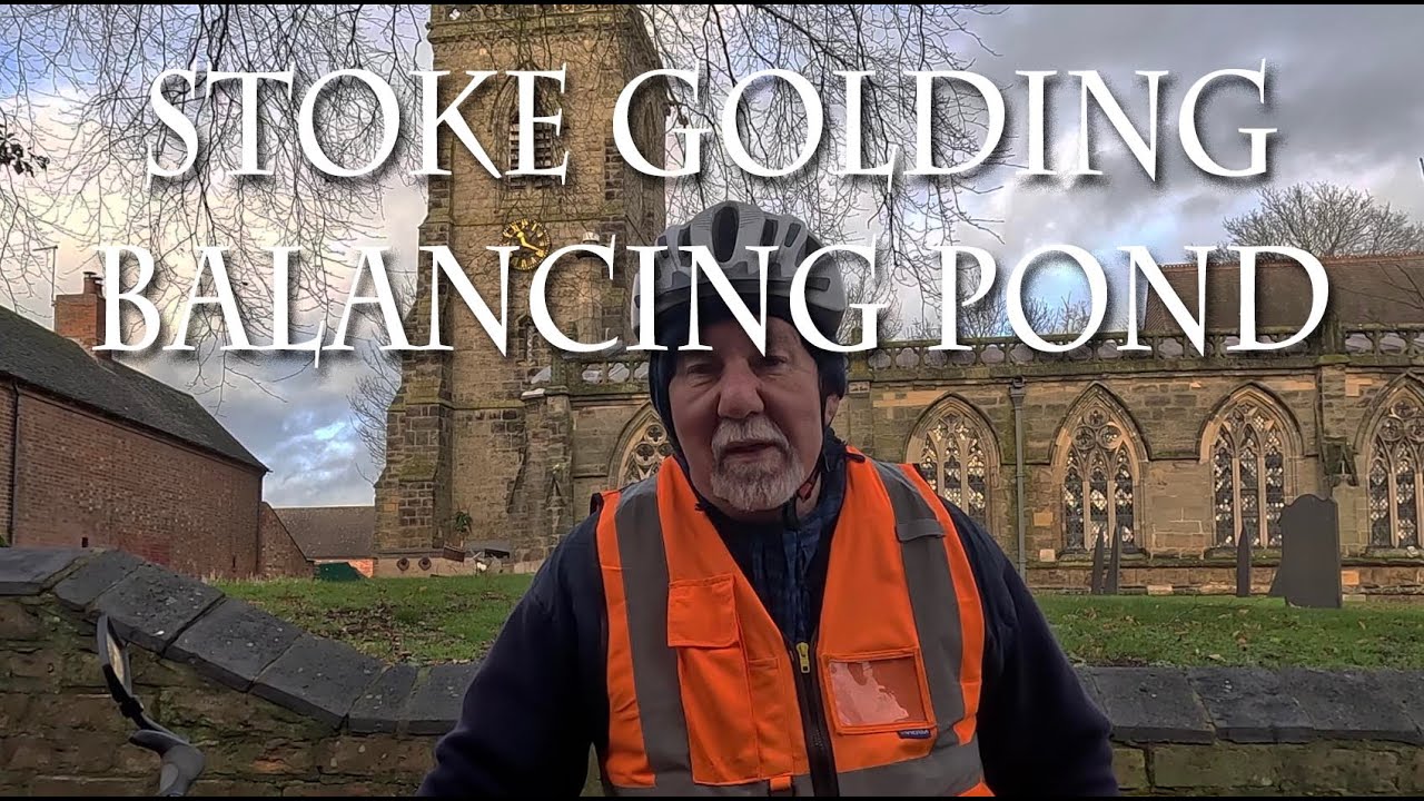 A bike ride to take drone view of balancing pond in Stoke Golding