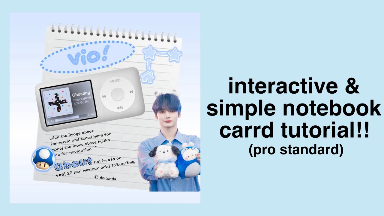 interactive and simple notebook carrd tutorial!! © dollcrds [PRO STANDARD] tut #26