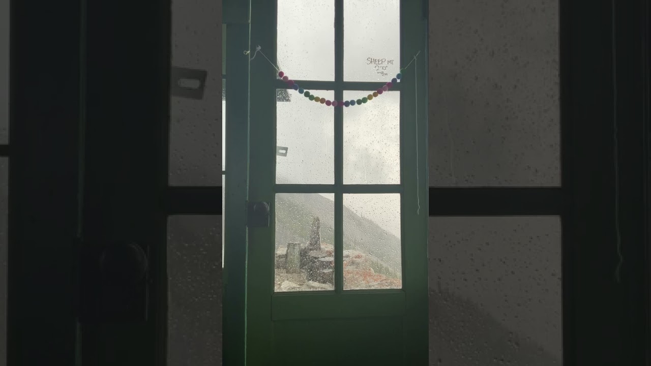 Long Rain Sounds on Window at Fire Lookout For Sleep, Relaxation, Meditation.