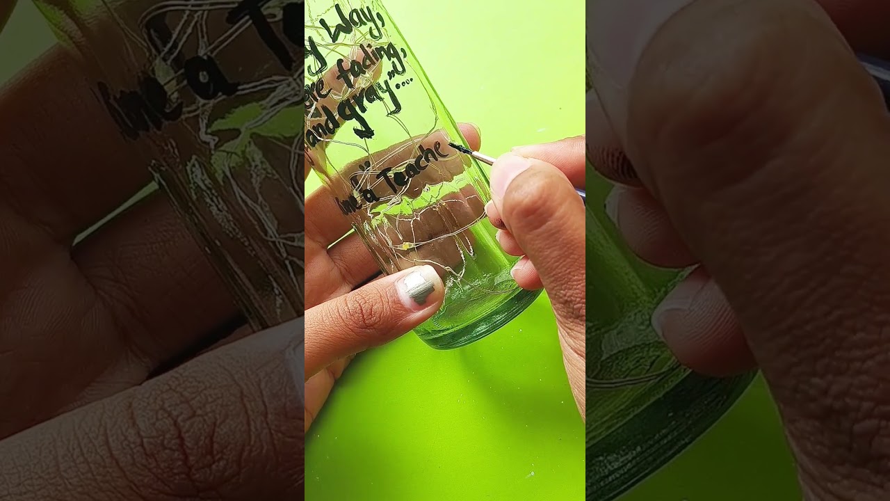 Teachers day quotes on glass bottle ✨