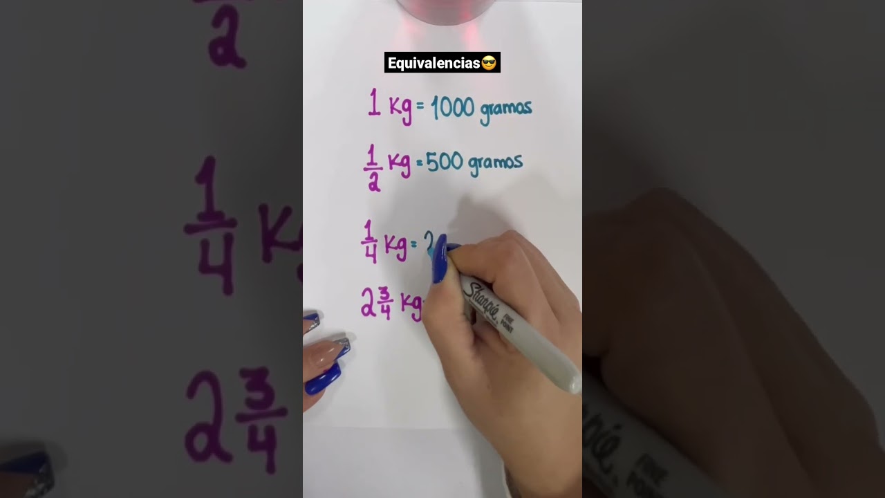Equivalencias en gramos✅. #mateevelyn #matematicas #shots