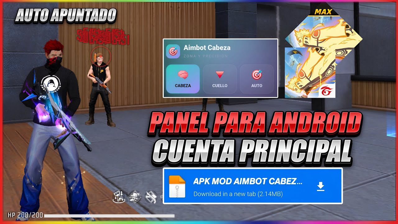 APK MOD AIMBOT CABEZA PARA FREE FIRE 🎯 PARA LA NUEVA ACTUALIZACION 🔴 PANEL PARA ANDROID GRATIS ✅️