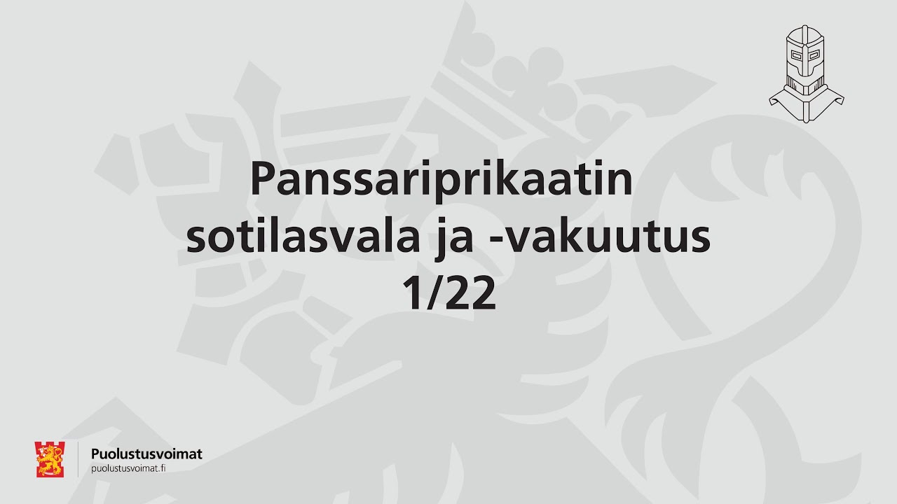 Panssariprikaatin sotilasvala ja -vakuutus 1/22