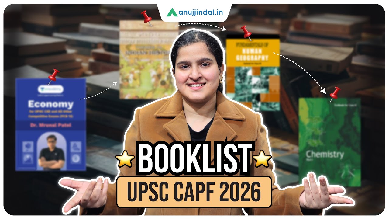 Books for UPSC CAPF AC 2026 | UPSC CAPF Booklist | UPSC CAPF Preparation | Anuj Jindal