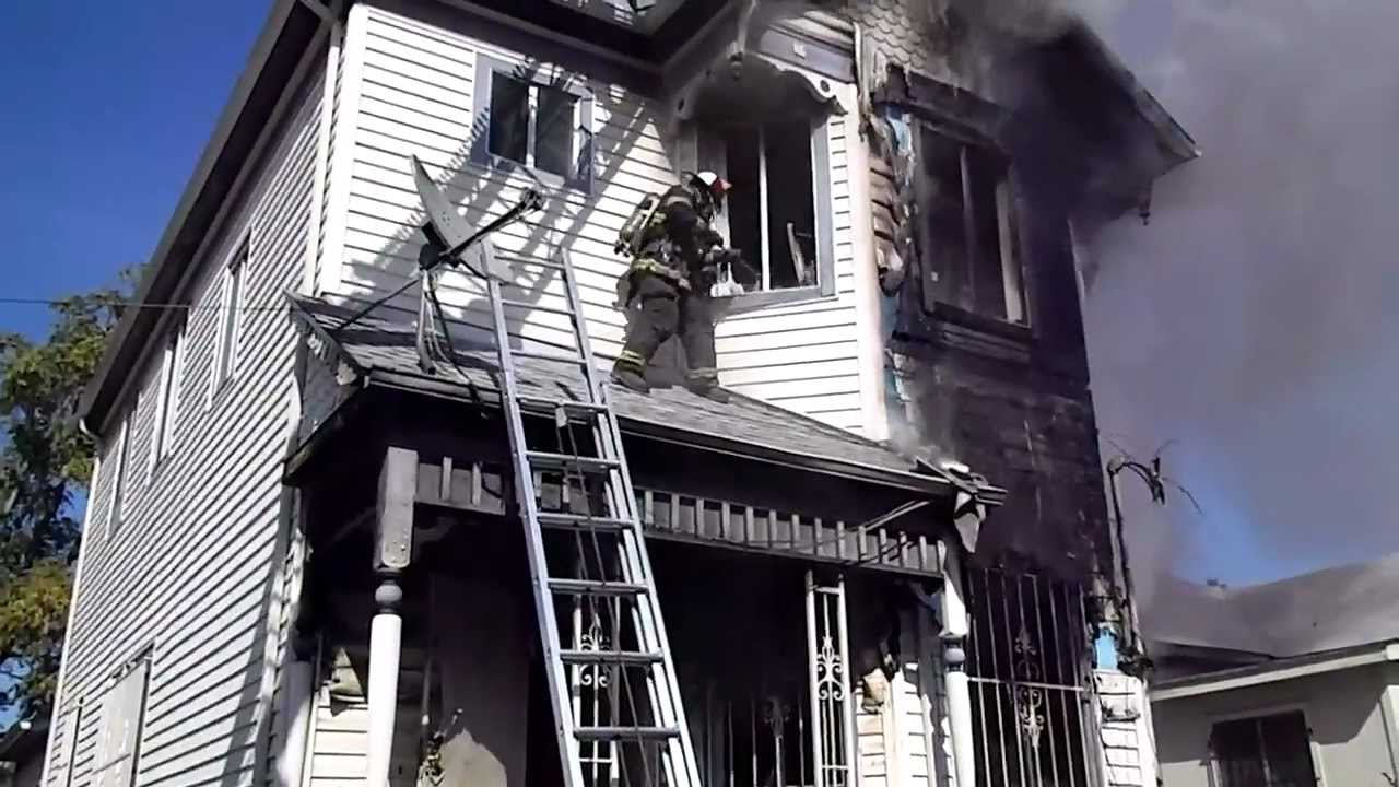 Stockton FD- House fire and initial attack