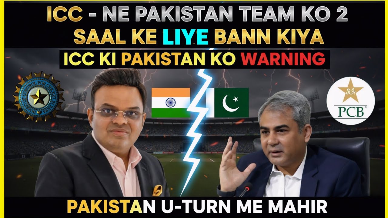 ICC ne Pakistan par 2 Saal ka Ban laga diya? | ICC ki Sakht Warning | Pakistan U-Turn lega?