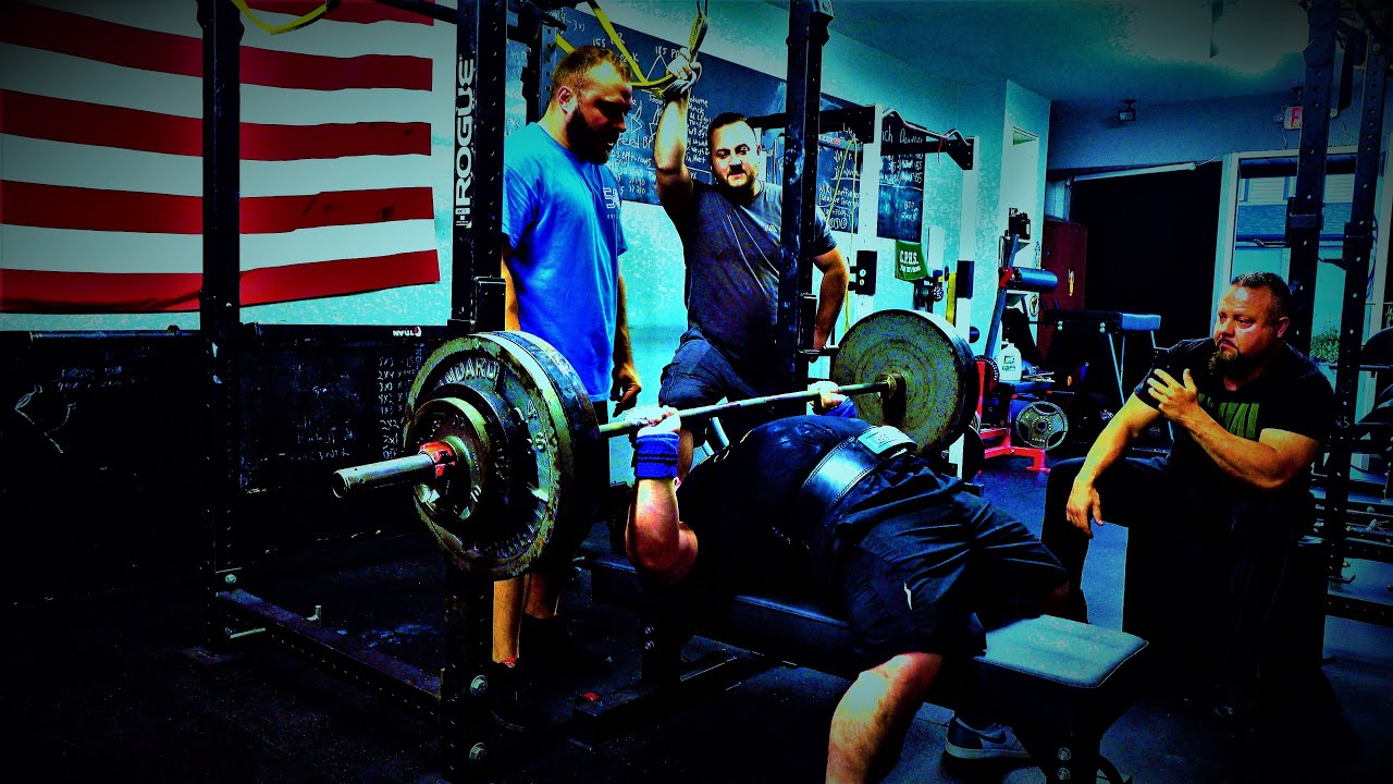 BENCHING HEAVY w/ JG, Mario, & @BOTAJELL ... 2 WEEKS OUT!!! Road to First Powerlifting Meet!