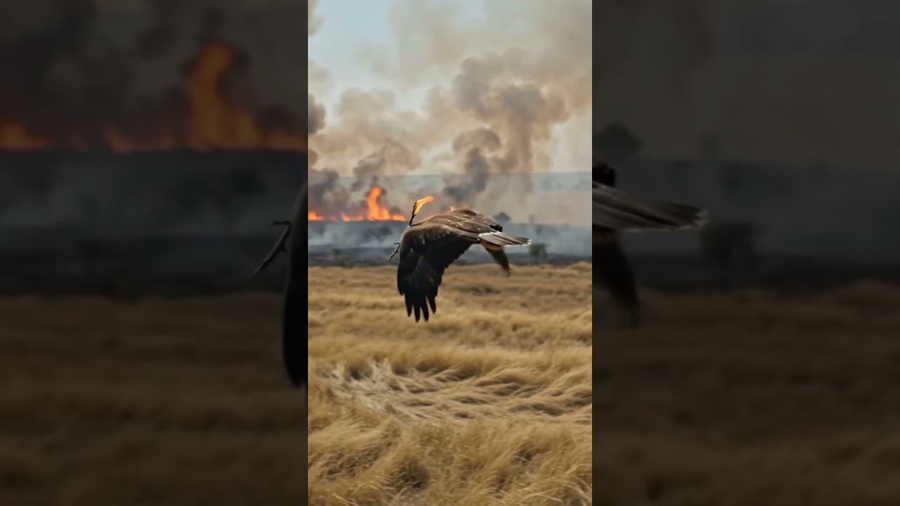 The Bird That Hunts With Fire #animals