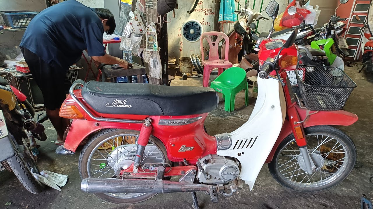 แก้ปัญหา suzuki RC 100 จอดนานสตาร์ทไม่ติดง่ายๆด้วยตัวเอง