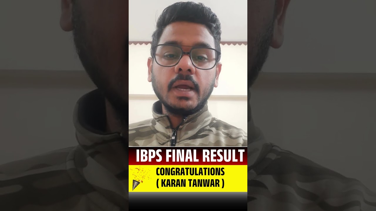 IBPS FINAL RESULT 2025 | Congratulations ( Karan Tanwar )  