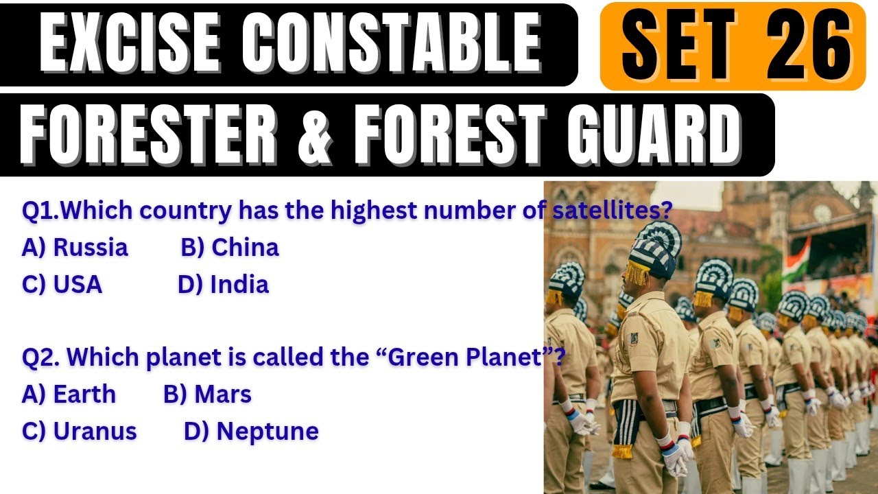 Excise Constable | Forester | Forest Guard GK Class 2026 🔥 Most Important Questions & Answers