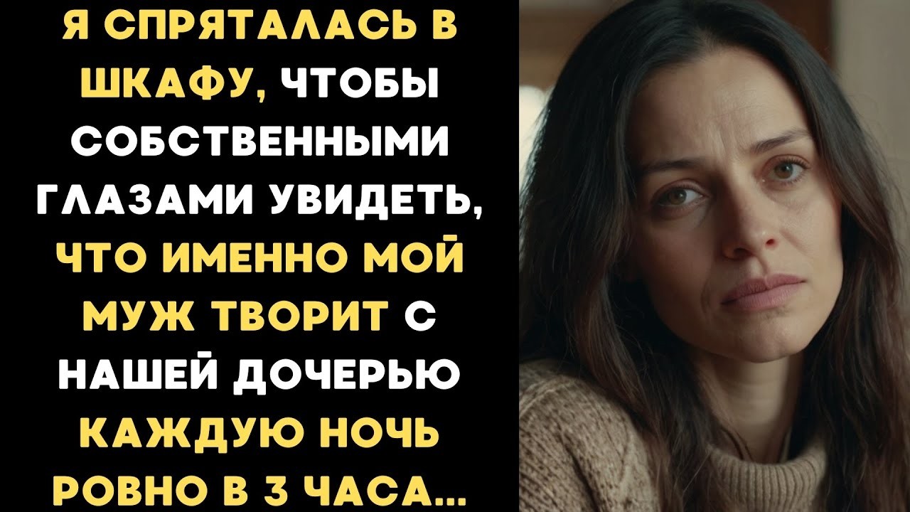 Я спряталась в шкафу, чтобы своими глазами увидеть, зачем мой муж ходит к нашей дочери каждую ночь