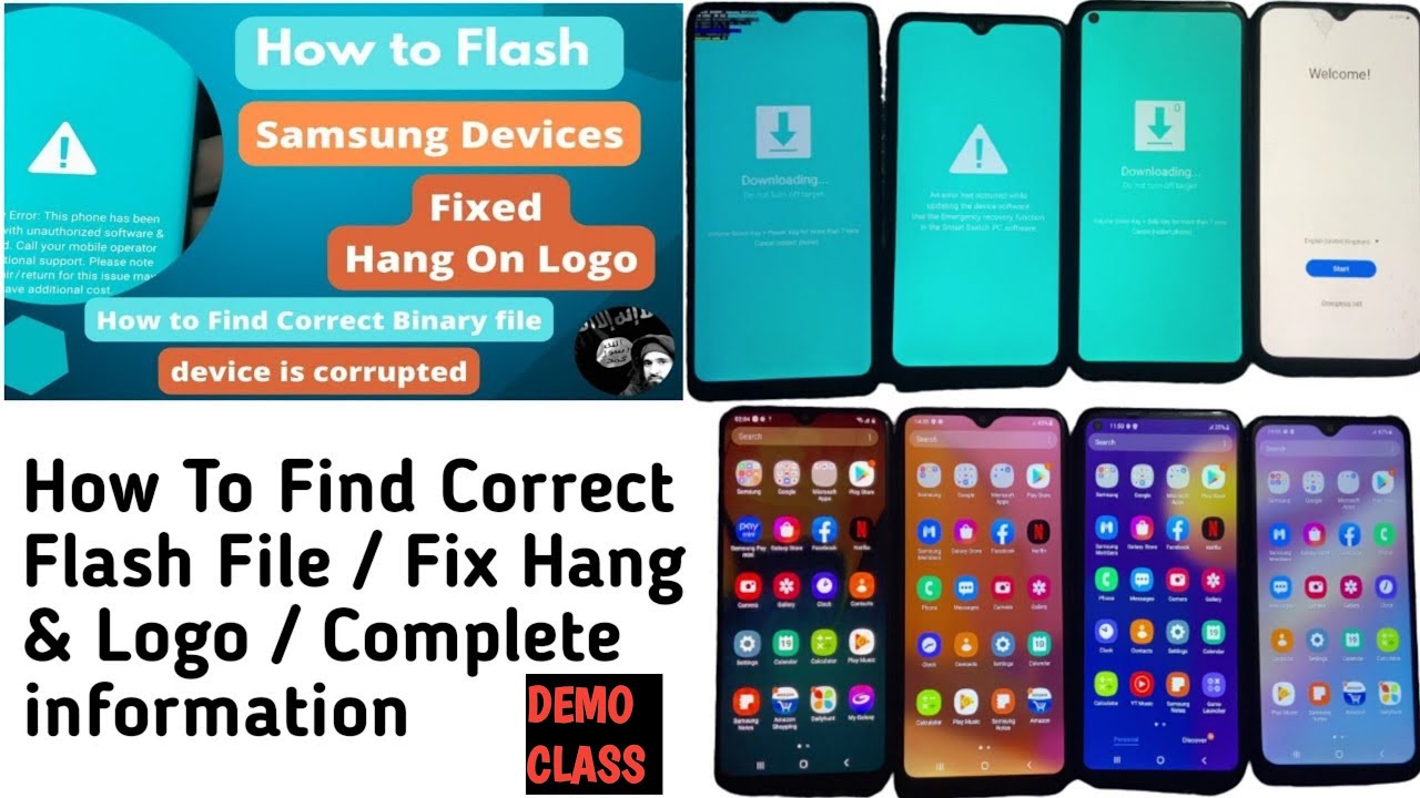 How To Find Correct Flash File / Fix Hang & Logo / Complete information Samsung / Frp / Flashing 😊