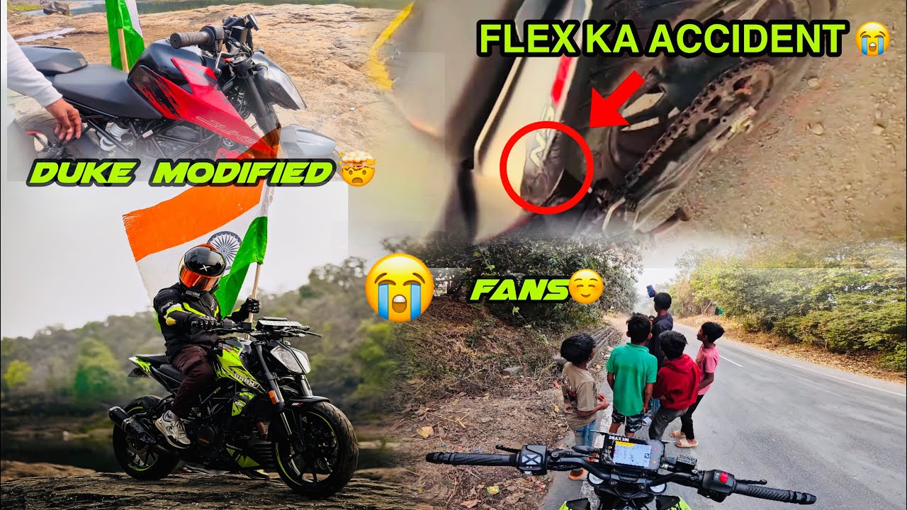 Flex Ka Accident 😭Sunday Ride Duke 390🔥Fans…