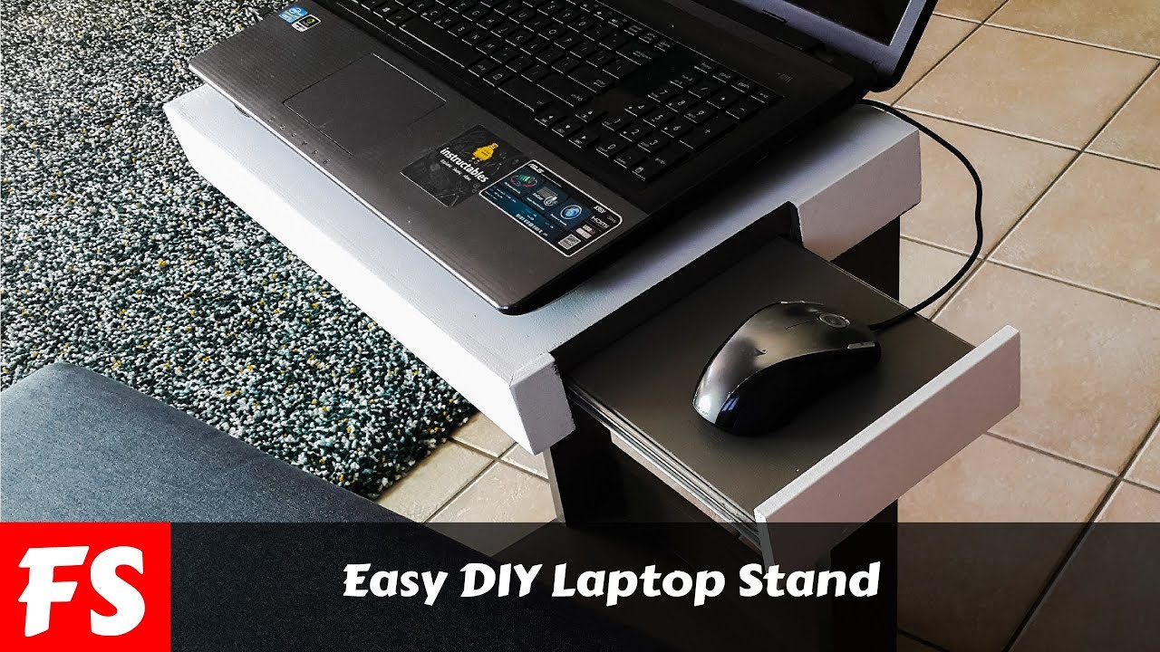 How To Make A Laptop Stand With Plywood And Pocket Hole Joinery (FS Woodworking)