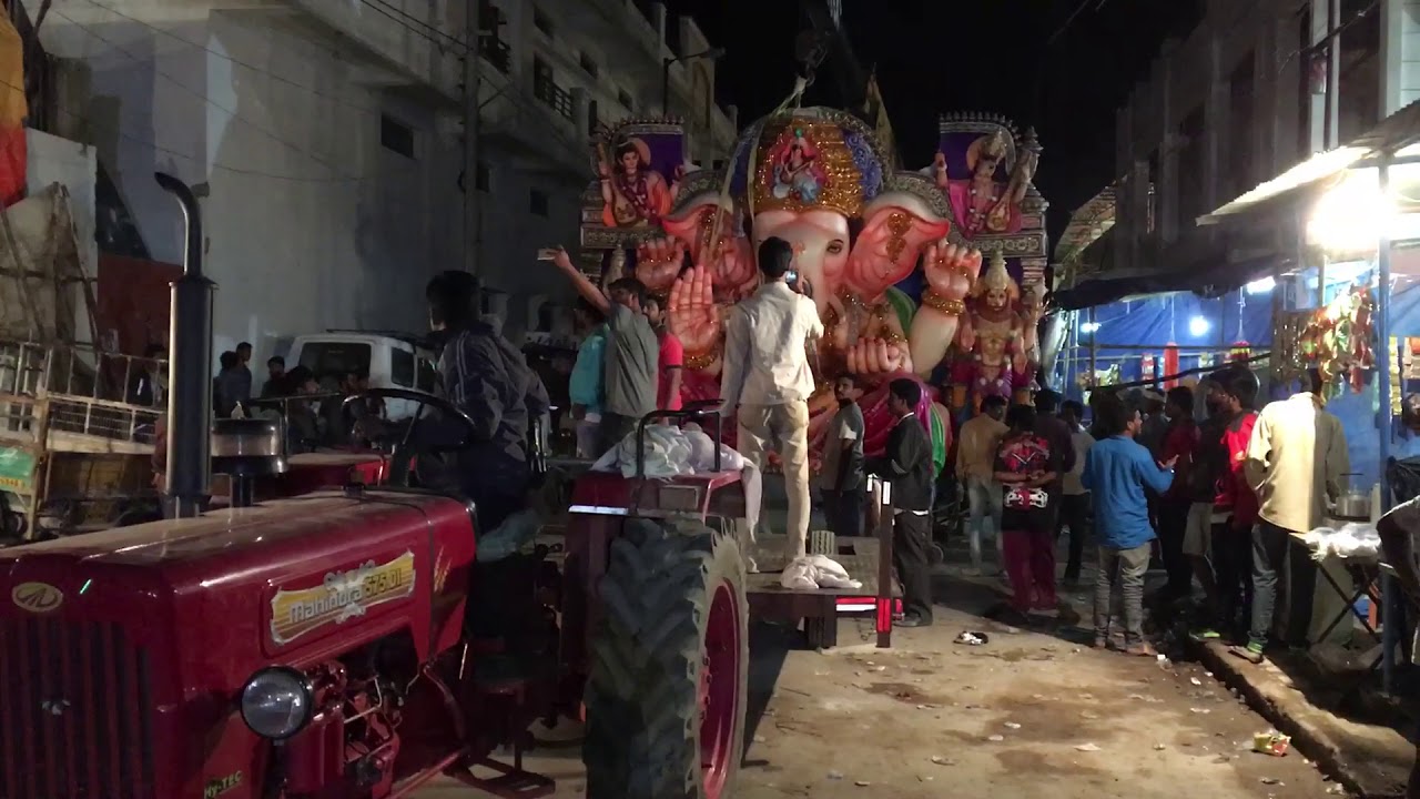 Ganesh Idol Lifting at Dhoolpet Veera Shivaji Youth Nagarkurnool Dist