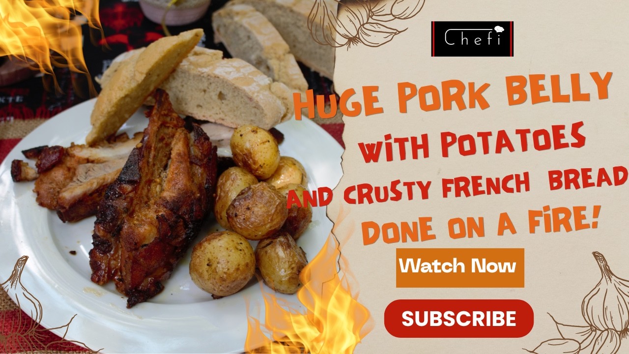 Pork Belly and potatoes and bread🔥