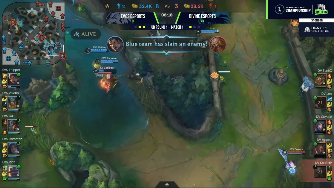 DIVINE ESPORTS(VN) VS EVOS ESPORTS(TH) Game 4 Playoffs Day 1