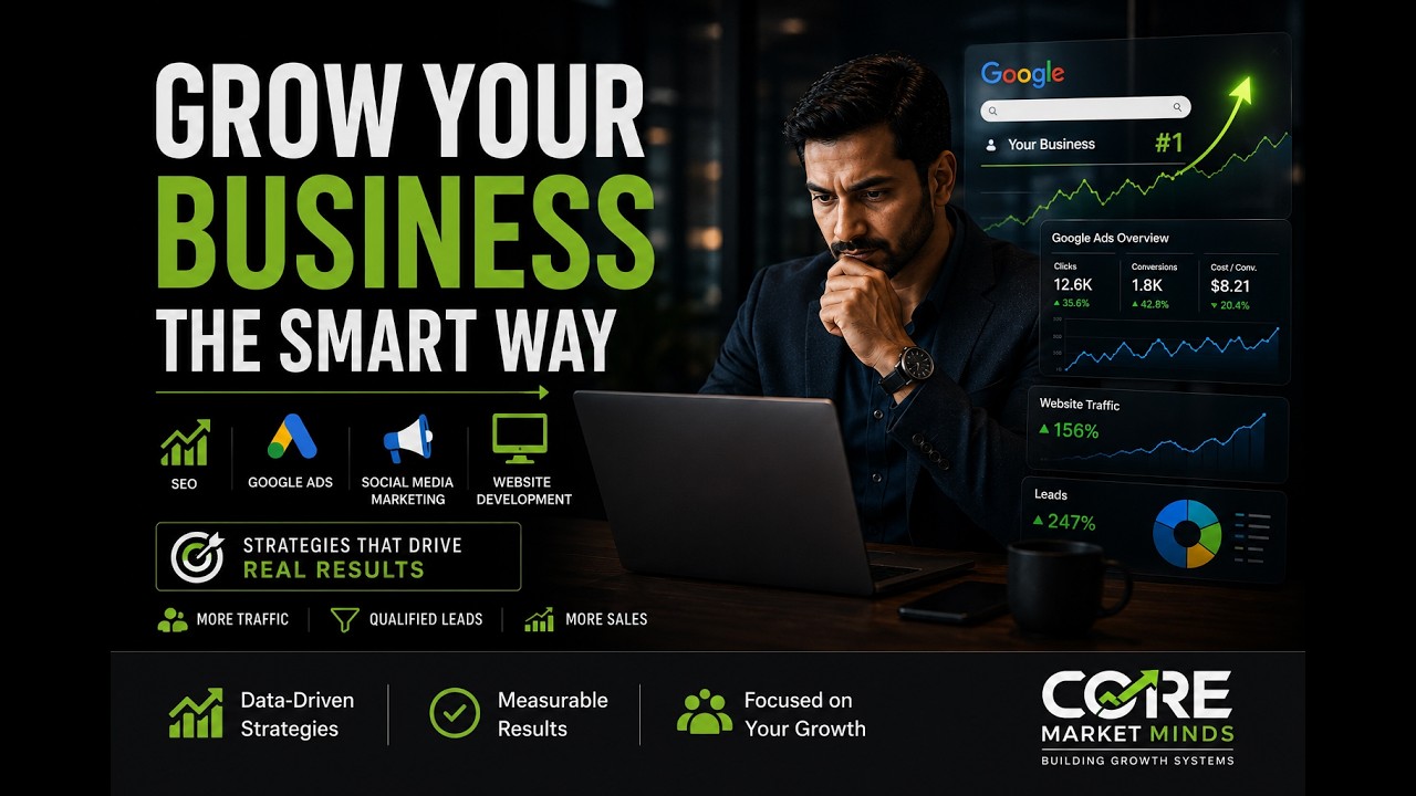 SEO + Google Ads + Website = Business Growth | Core Market Minds