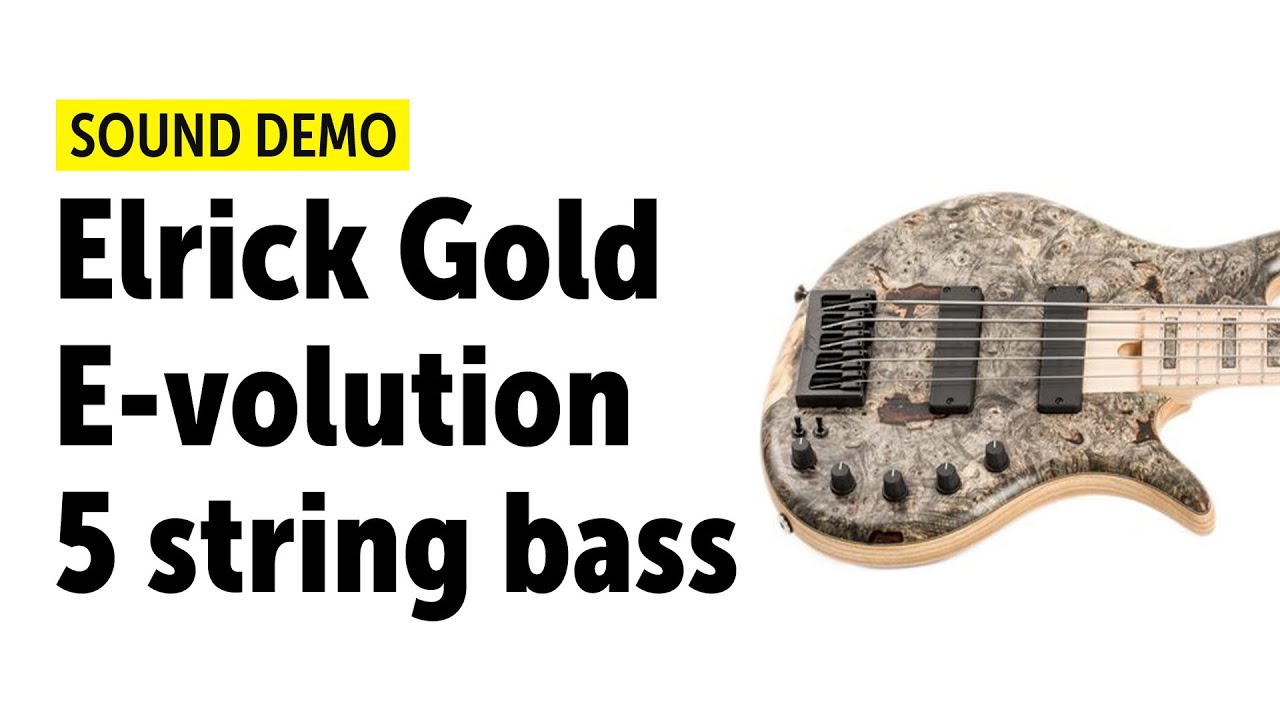 Elrick Gold E-volution 5 string bass Sound Demo (no talking)
