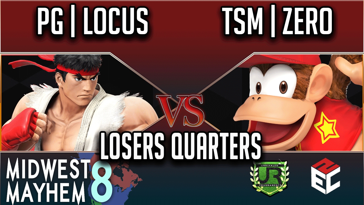Midwest Mayhem 8 LOSERS QUARTERS - PG | Locus (Ryu) vs TSM | ZeRo (Diddy Kong)