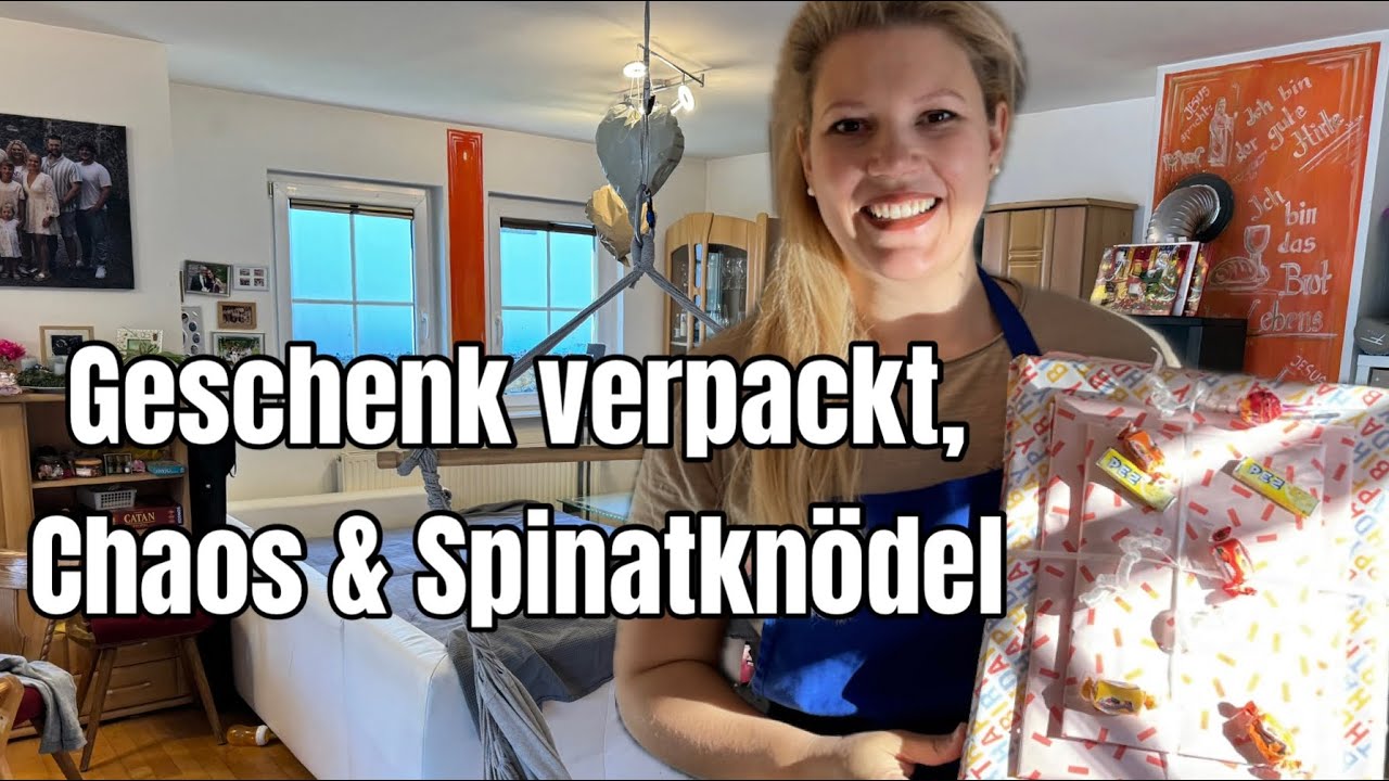 Mit meinen Mädels ❤️ Geschenk verpackt, Wohnzimmerchaos & Spinatknödel