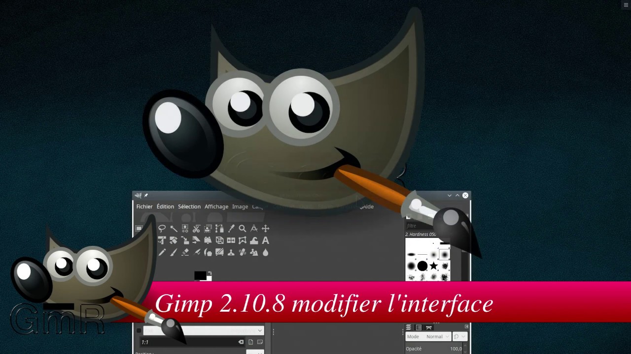 Gimp 2.10.8 customiser l'interface