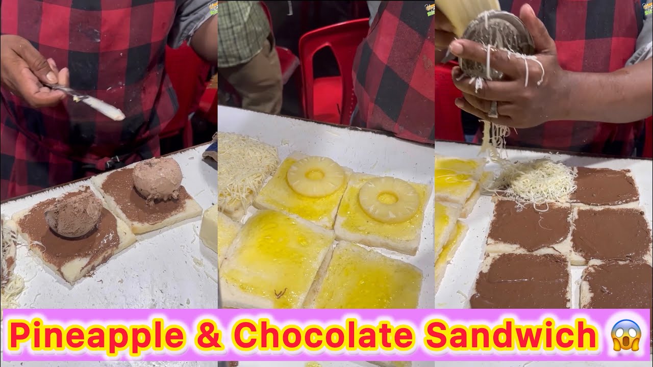 Most Unique Pineapple & Chocolate Ice Cream Sandwich in Ahmedabad 😱😍 | Gujarat Street Food