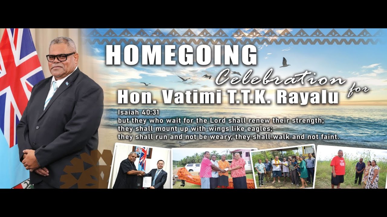 Fiji Government delegation presents their i-reguregu to the late Hon. Vatimi Rayalu's family.