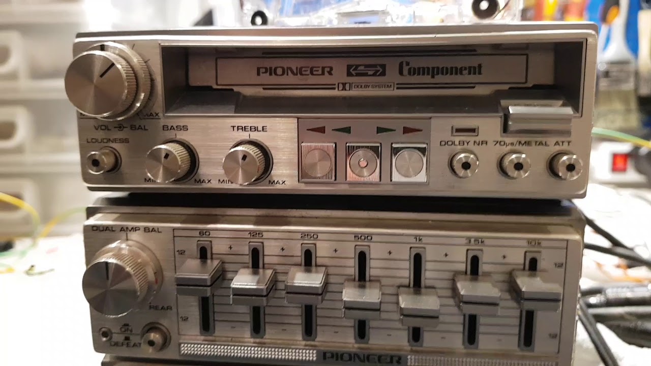 PIONEER GEX-8 RECEIVER +equaliser +tape vintage car audio