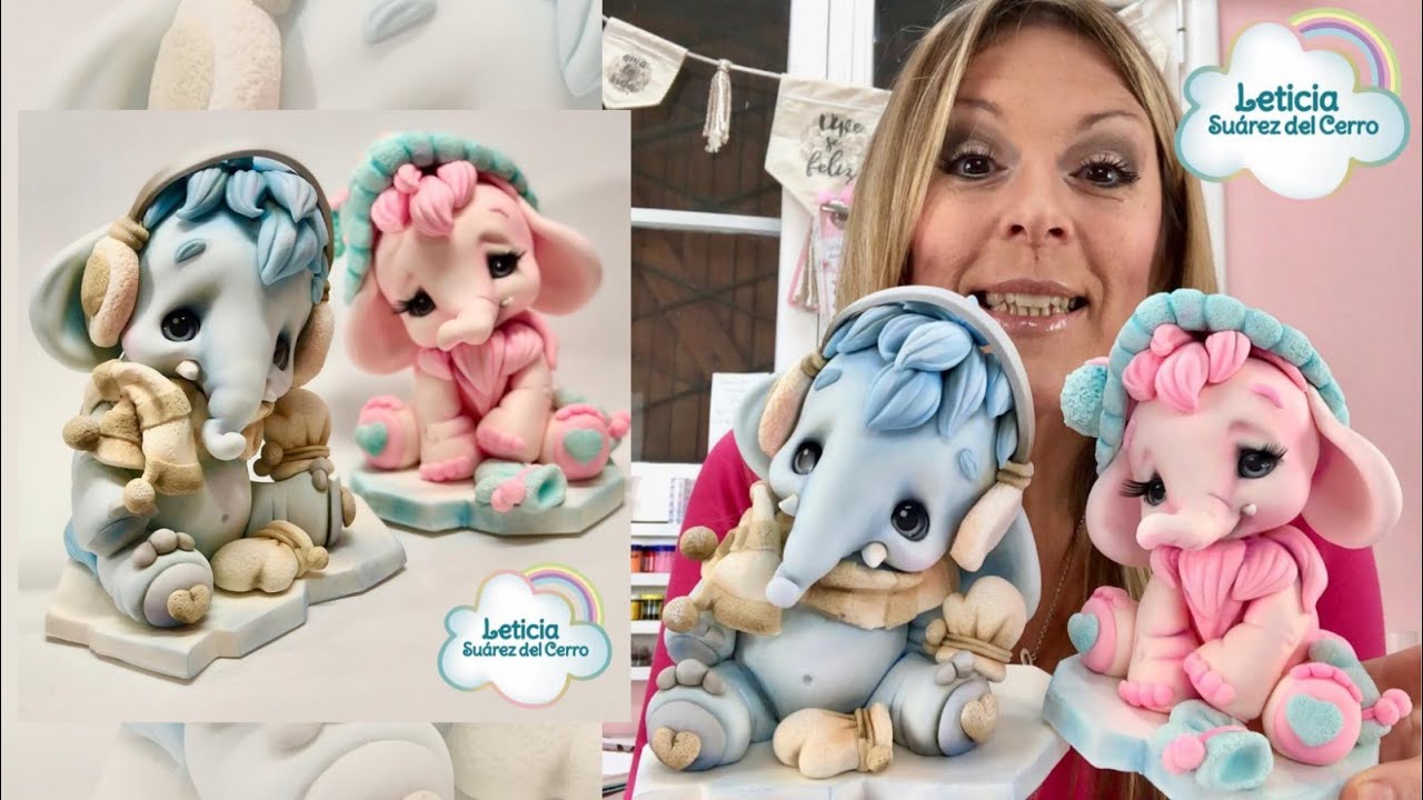 Modelando en Porcelana Fría con Leticia Suárez del Cerro Mamut con porcelana fria Nicron