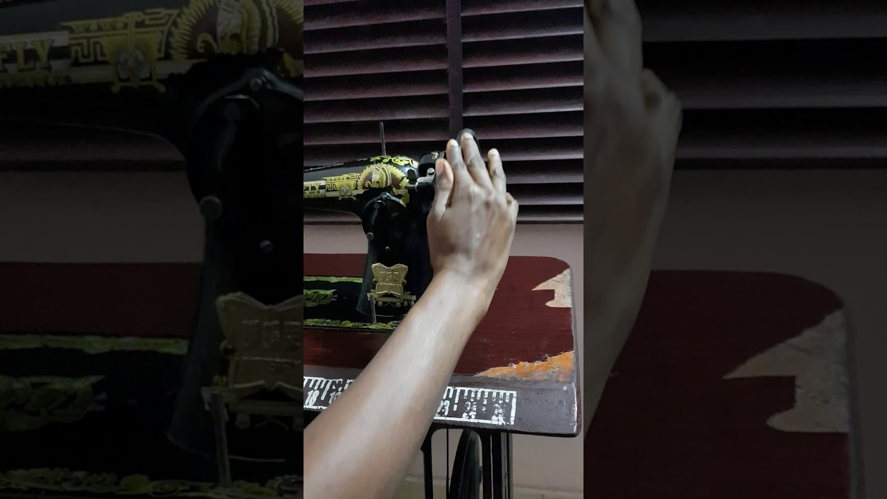 HOW TO PEDAL A MANUAL SEWING MACHINE.