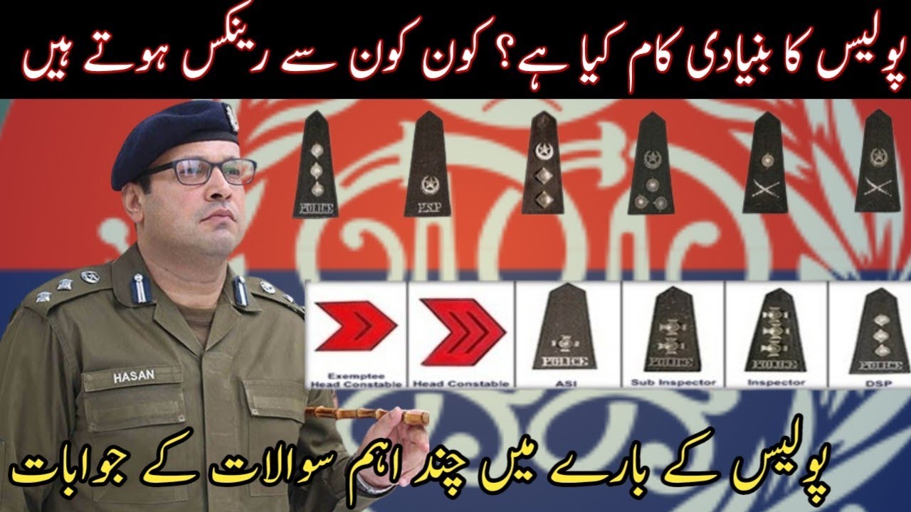Pakistan Police Ranks and Salery| Basic duties of Police