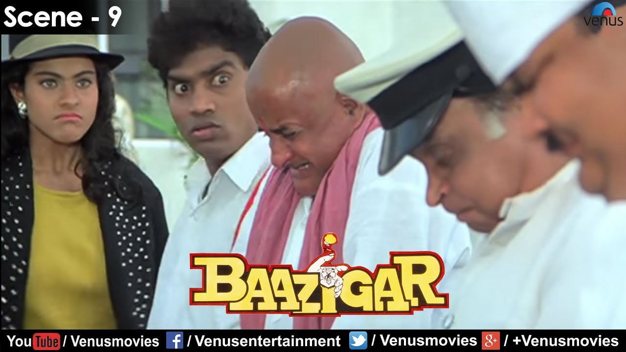 Kajol gets Irritated with Johnny Lever (Baazigar)