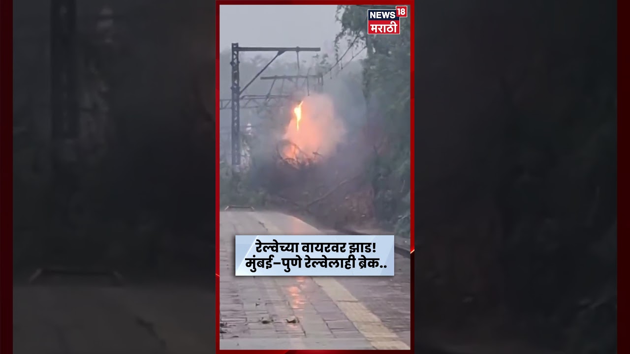 Mumbai Pune Railway News | खंडाळा स्थानकाजवळ OHE वायरवर झाड कोसळलं | N18S