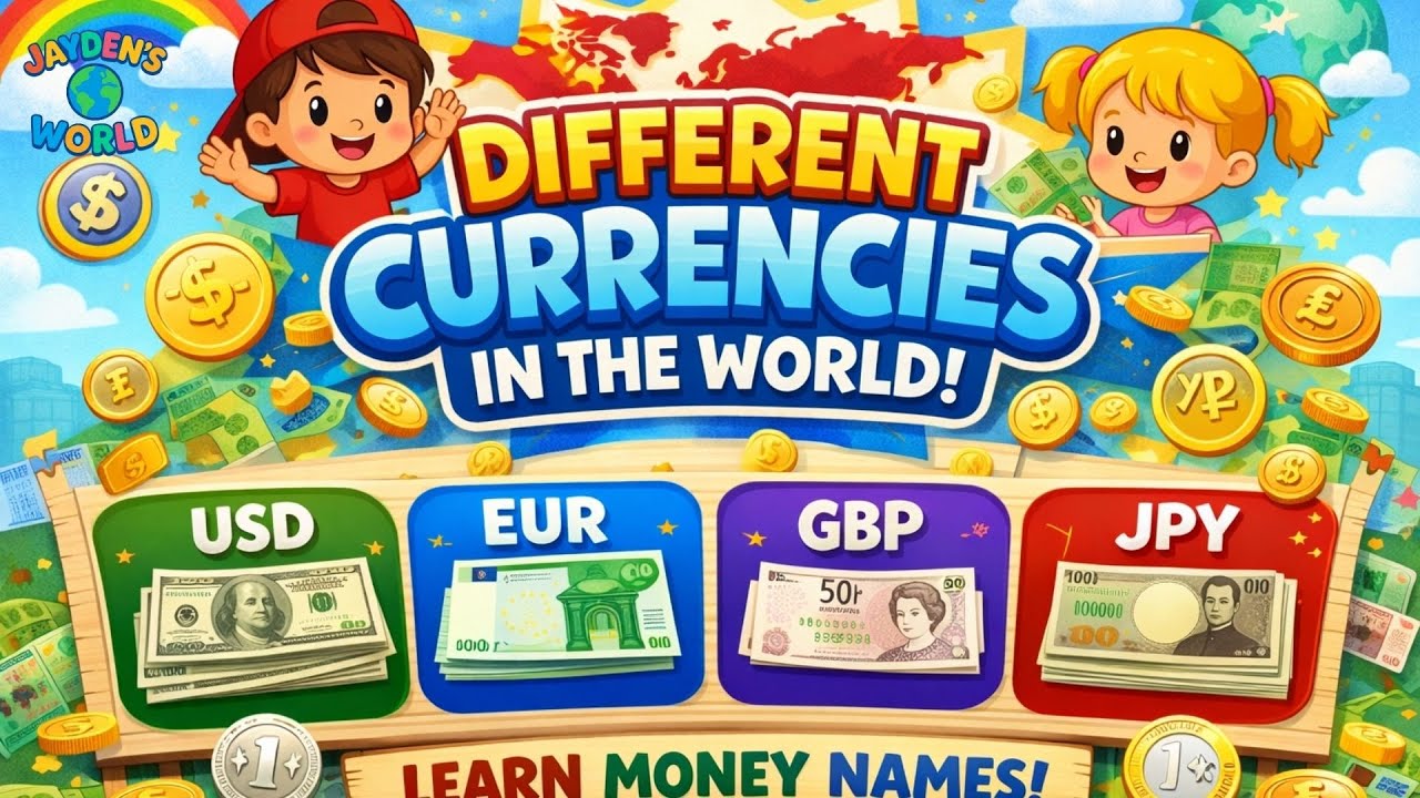 Top 20 Countries & Their Currencies | World GK for Kids 🌍💰