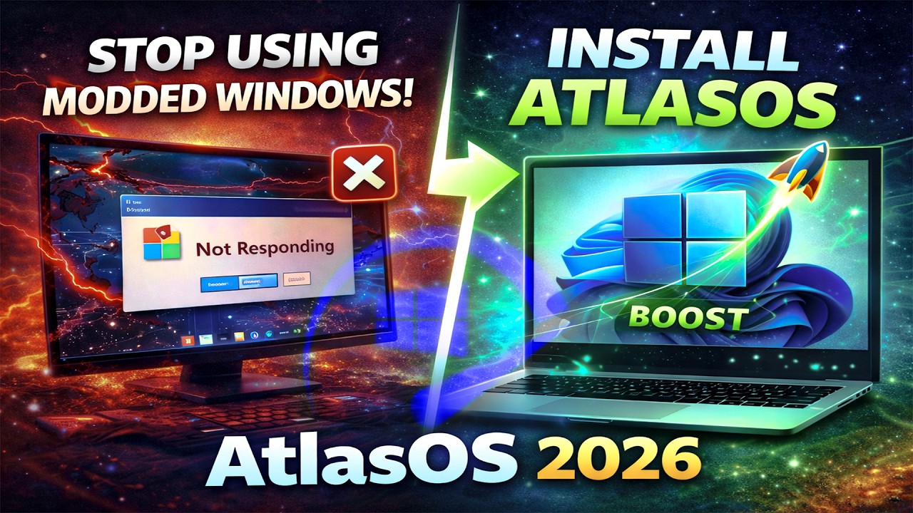 Прекратите использовать модифицированные версии Windows! Установите AtlasOS ПРАВИЛЬНЫМ способом (...