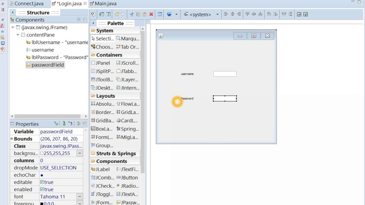 Login Form In java Using MS SQL as database in eclipse video tutorial