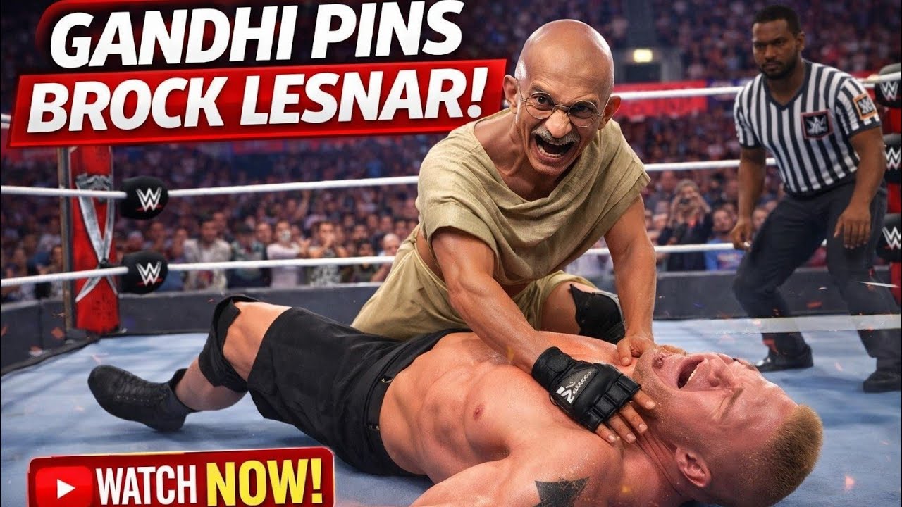 What If Gandhi Fought Brock Lesnar in WWE? 🤯 Unbelievable Match